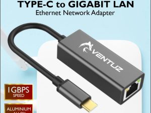 VENTUZ - CONVERTER USB TYPE C TO GIGABIT ETHERNET LAN RJ45 10/100/1000