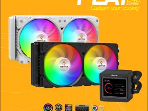 Ventuz PLAY 240mm ARGB AIO Water CPU Cooler with LCD B/W