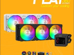 Ventuz PLAY 360mm ARGB AIO Water CPU Cooler with LCD B/W