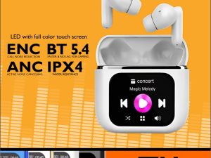 Ventuz Z4 spatial audio TWS with LCD SCREEN | ENC | BT 5.4 | ANC | IPX4
