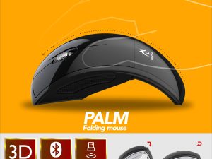 VENTUZ FOLDING MOUSE PALM ERGONOMIS 2 in 1 BLUETOOTH & 2.4Ghz