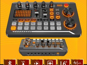Ventuz - LIVE T9 - Profesional bluetooth Live USB Soundcard Mixer Audio Broadcast - Built in Battery