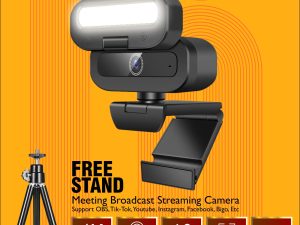 Ventuz - VISION X 2K/4K Autofocus Meeting Broadcast Streaming Web Camera 60Fps + Touch lamp + Tripod