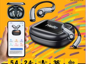 Ventuz - AI Wireless TWS Headset Z4-AI  Language Translation Earbuds Real Time LCD Touch Screen